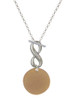 Acrylic 7/8" Disc Gold-tone - Custom Engraved Infinity Toggle Necklace: Personalized Jewelry Gift - Names, Initials, Dates, Bible Verses