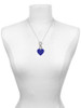 Acrylic 1" Royal Blue Heart - Custom Engraved Infinity Toggle Necklace