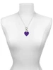 Acrylic 1" Purple Heart - Custom Engraved Infinity Toggle Necklace