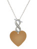 Acrylic 1" Gold-tone Heart - Custom Engraved Infinity Toggle Necklace: Personalized Jewelry Gift - Names, Initials, Dates, Bible Verses
