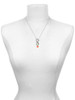 Acrylic 5/16" Orange Heart - Custom Engraved Infinity Toggle Necklace