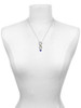 Acrylic 5/16" Navy Blue Heart - Custom Engraved Infinity Toggle Necklace