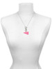 Acrylic Large Hot Pink Megaphone - Custom Engraved Infinity Toggle Necklace
