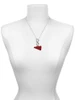 Acrylic Large Maroon Megaphone - Custom Engraved Infinity Toggle Necklace