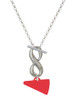 Acrylic Red Megaphone - Custom Engraved Infinity Toggle Necklace: Personalized Jewelry Gift - Names, Initials, Dates, Bible Verses