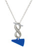 Acrylic Royal Blue Megaphone - Custom Engraved Infinity Toggle Necklace: Personalized Jewelry Gift - Names, Initials, Dates, Bible Verses