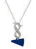 Acrylic Navy Megaphone - Custom Engraved Infinity Toggle Necklace: Personalized Jewelry Gift - Names, Initials, Dates, Bible Verses