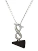 Acrylic Black Megaphone - Custom Engraved Infinity Toggle Necklace: Personalized Jewelry Gift - Names, Initials, Dates, Bible Verses