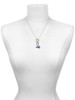 Acrylic Navy Cheer Megaphone - Custom Engraved Infinity Toggle Necklace