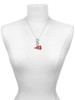 Acrylic Large Maroon Cheer Megaphone - Custom Engraved Infinity Toggle Necklace