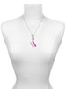 Acrylic Pink "Hello" Name Tag - Custom Engraved Infinity Toggle Necklace