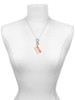 Acrylic Orange "Hello" Name Tag - Custom Engraved Infinity Toggle Necklace