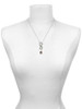 Silver Plated Wide Cheetah Print Band Spinner - Custom Engraved Infinity Toggle Necklace