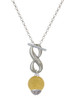 12mm Stardust Round Gold-tone Spinner - Custom Engraved Infinity Toggle Necklace: Personalized Jewelry Gift - Names, Initials, Dates, Bible Verses
