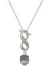 Silver Plated Celtic Knot Band Spinner - Custom Engraved Infinity Toggle Necklace: Personalized Jewelry Gift - Names, Initials, Dates, Bible Verses