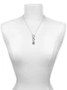 Silver Plated Antiqued Woven Rope Spinner - Custom Engraved Infinity Toggle Necklace
