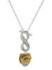 Gold-tone Snake Wrapped Around Spinner - Custom Engraved Infinity Toggle Necklace: Personalized Jewelry Gift - Names, Initials, Dates, Bible Verses