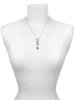 Silver Plated Lime Green Giraffe Print Spinner - Custom Engraved Infinity Toggle Necklace