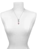 Silver Plated Pink Crystal Sparkle Spinner - Custom Engraved Infinity Toggle Necklace