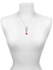 Silver Plated Hot Pink Softball with Stitching Spinner - Custom Engraved Infinity Toggle Necklace