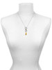 Silver Plated Yellow Ribbon - Custom Engraved Infinity Toggle Necklace