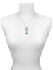 Silver Plated Small Teal Paw - Custom Engraved Infinity Toggle Necklace