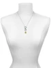 Silver Plated Small Yellow Paw - Custom Engraved Infinity Toggle Necklace