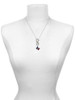 Silver Plated Red and Blue Texas - Custom Engraved Infinity Toggle Necklace