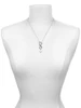 Silver Plated Small Long White Heart - Custom Engraved Infinity Toggle Necklace