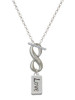 Silver Plated Love - Custom Engraved Infinity Toggle Necklace: Personalized Jewelry Gift - Names, Initials, Dates, Bible Verses