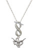 Silver Plated Longhorn - Texas - Custom Engraved Infinity Toggle Necklace: Personalized Jewelry Gift - Names, Initials, Dates, Bible Verses