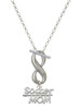 Silver Plated Soccer Mom - Custom Engraved Infinity Toggle Necklace: Personalized Jewelry Gift - Names, Initials, Dates, Bible Verses