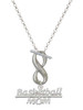 Silver Plated Basketball Mom - Custom Engraved Infinity Toggle Necklace: Personalized Jewelry Gift - Names, Initials, Dates, Bible Verses