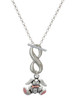 Silver Plated Sitting Bunny with Easter Egg - Custom Engraved Infinity Toggle Necklace: Personalized Jewelry Gift - Names, Initials, Dates, Bible Verses