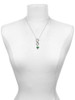 Silver Plated Mini Enamel Palm Tree - Custom Engraved Infinity Toggle Necklace
