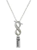 Silver Plated Peace - Custom Engraved Infinity Toggle Necklace: Personalized Jewelry Gift - Names, Initials, Dates, Bible Verses