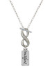 Silver Plated Imagine - Custom Engraved Infinity Toggle Necklace: Personalized Jewelry Gift - Names, Initials, Dates, Bible Verses