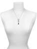 Silver Plated Purple Ribbon - Custom Engraved Infinity Toggle Necklace
