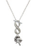 Silver Plated Knight - Mascot - Custom Engraved Infinity Toggle Necklace: Personalized Jewelry Gift - Names, Initials, Dates, Bible Verses