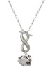 Silver Plated Small Panther - Mascot - Custom Engraved Infinity Toggle Necklace: Personalized Jewelry Gift - Names, Initials, Dates, Bible Verses