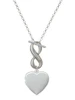 Silver Plated Heart Locket - Custom Engraved Infinity Toggle Necklace: Personalized Jewelry Gift - Names, Initials, Dates, Bible Verses
