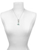 Silver Plated Hot Blue Starfish - Custom Engraved Infinity Toggle Necklace