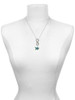 Silver Plated Blue Tropical Fish with Yellow Fins - Custom Engraved Infinity Toggle Necklace