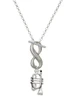 Silver Plated Cornet - Custom Engraved Infinity Toggle Necklace: Personalized Jewelry Gift - Names, Initials, Dates, Bible Verses