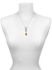 Silver Plated Enamel Pineapple - Custom Engraved Infinity Toggle Necklace