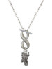 Silver Plated Horn Toad - Custom Engraved Infinity Toggle Necklace: Personalized Jewelry Gift - Names, Initials, Dates, Bible Verses