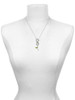 Silver Plated Tropical Drink - Lime Green - Custom Engraved Infinity Toggle Necklace