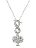 Silver Plated Tree of Life - Custom Engraved Infinity Toggle Necklace: Personalized Jewelry Gift - Names, Initials, Dates, Bible Verses