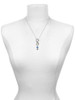 Silver Plated Blue Baby Rattle - Custom Engraved Infinity Toggle Necklace