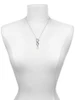 Silver Plated Clear Frosted Baby Safety Pin - Custom Engraved Infinity Toggle Necklace